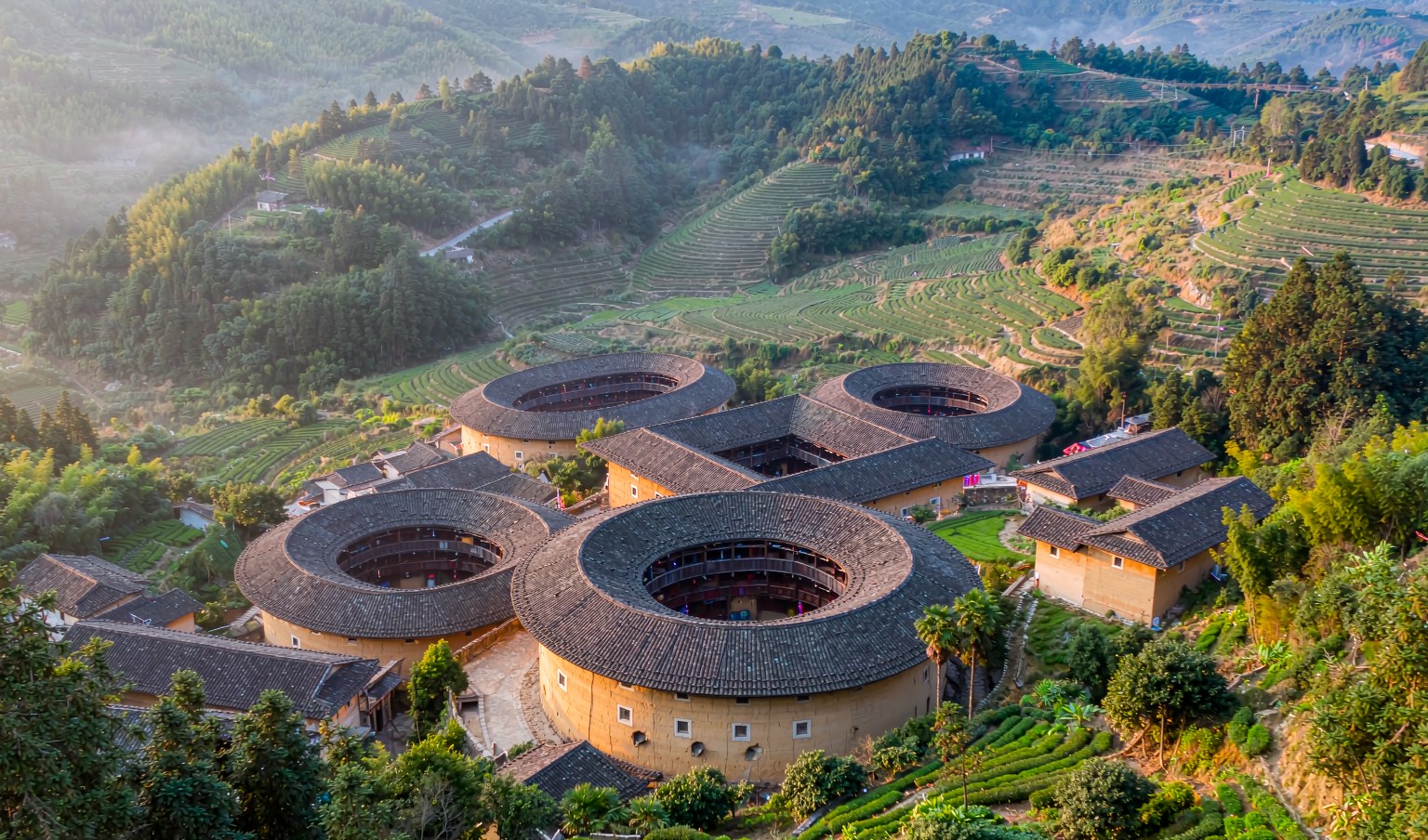 福建土樓實景風景